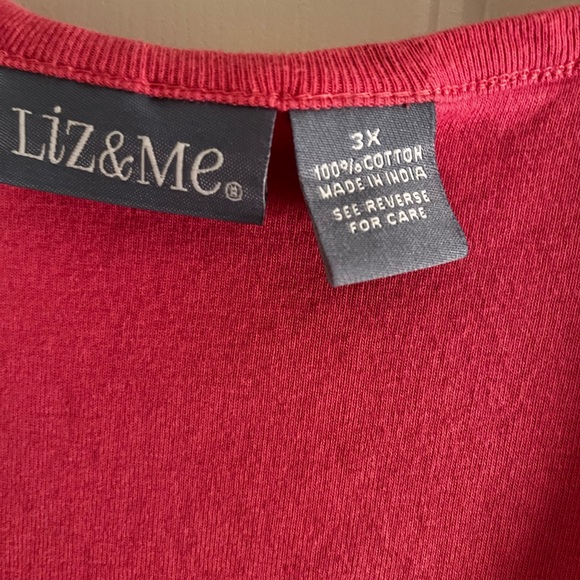 Liz & Me, 3X Tank Top, beautiful Raspberry color - Picture 4 of 4